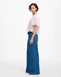 Wide-Sweep Denim Trousers Dowe Wash | Madewell