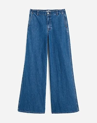Wide-Sweep Denim Trousers Dowe Wash | Madewell