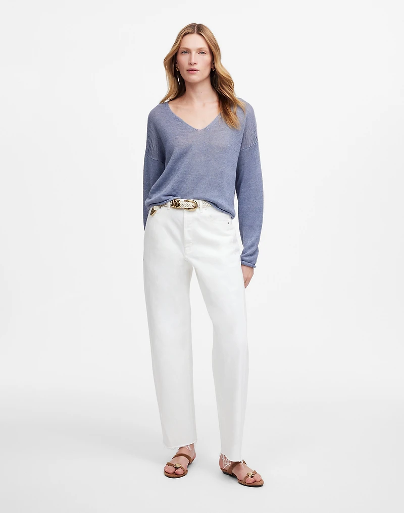 Petite Pieced Barrel-Leg Jeans | Madewell