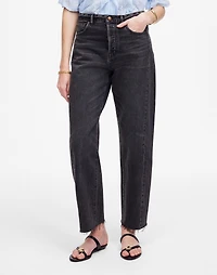 Pieced Barrel-Leg Jeans