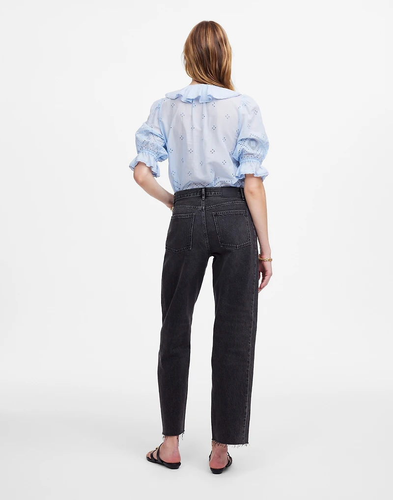 Pieced Barrel-Leg Jeans