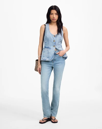 High-Rise Stovepipe Jeans