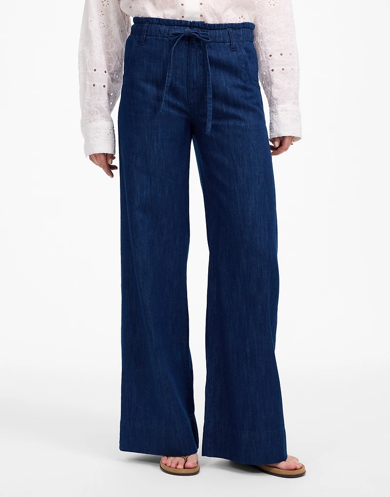 The Denim Pull-On Wide-Leg Pant | Madewell