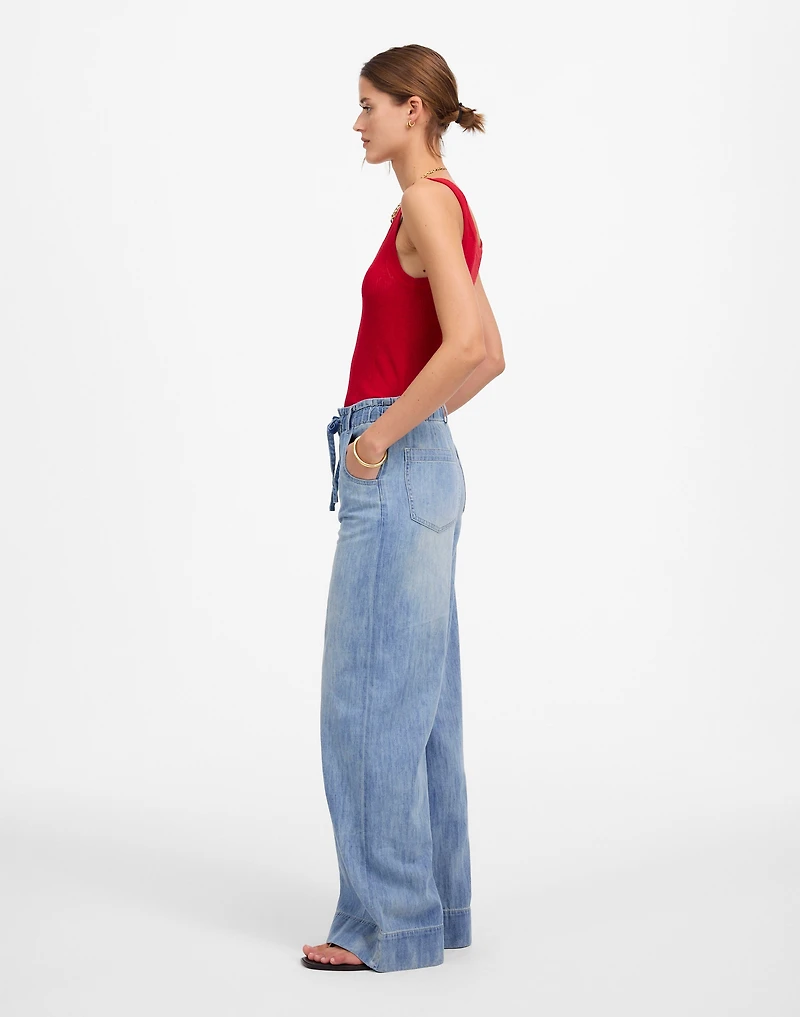 The Denim Pull-On Wide-Leg Pant | Madewell