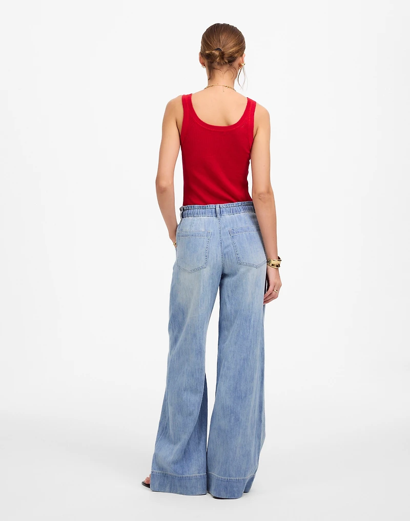 The Denim Pull-On Wide-Leg Pant | Madewell