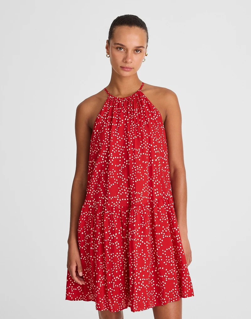 Drop-Waist Mini Dress Dot | Madewell