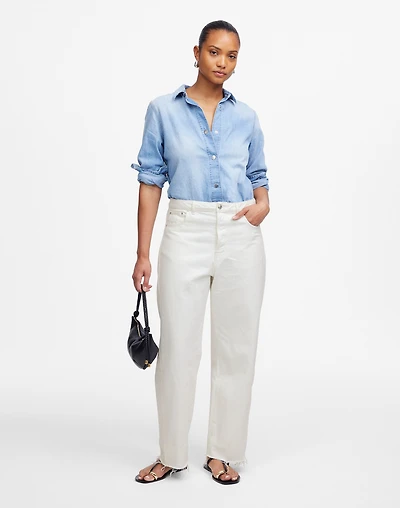 The Curvy Pieced Barrel-Leg Jean | Madewell