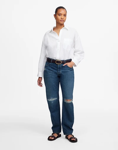 The Curvy Dean Easy Straight Crop Jean Labette Wash | Madewell