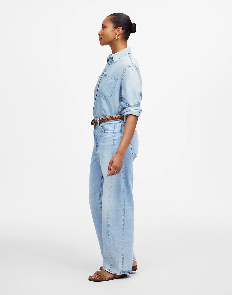 The Curvy Pieced Barrel-Leg Jean | Madewell