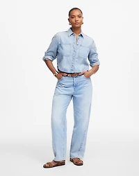 The Curvy Pieced Barrel-Leg Jean | Madewell