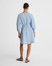 Splitneck Mini Dress 100% Linen | Madewell