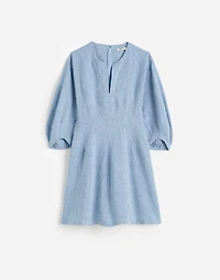 Splitneck Mini Dress 100% Linen | Madewell