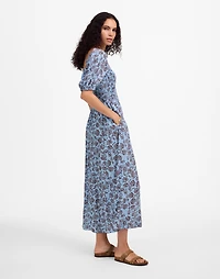 Smocked Puff-Sleeve Dress Floral | Madewell