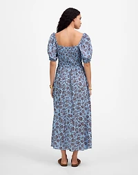 Smocked Puff-Sleeve Dress Floral | Madewell