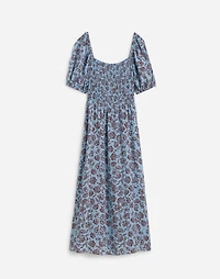 Smocked Puff-Sleeve Dress Floral | Madewell