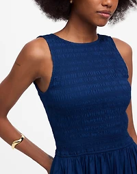 The Melody Scoopback Smocked Midi Dress | Madewell