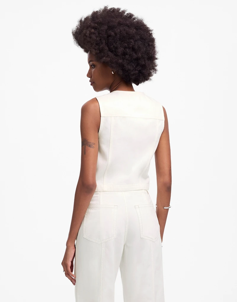 Cropped Denim Vest: Airy Edition | Madewell