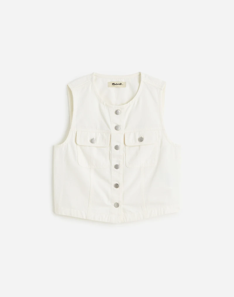 Cropped Denim Vest: Airy Edition | Madewell