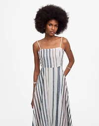 Striped Circle Maxi Dress 100% Linen | Madewell