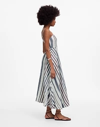 Striped Circle Maxi Dress 100% Linen | Madewell