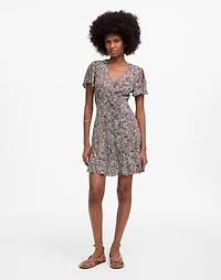Button-Front Mini Dress Floral | Madewell