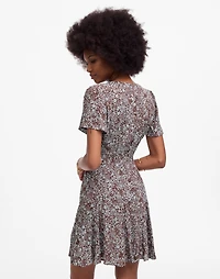 Button-Front Mini Dress Floral | Madewell