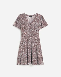 Button-Front Mini Dress Floral | Madewell