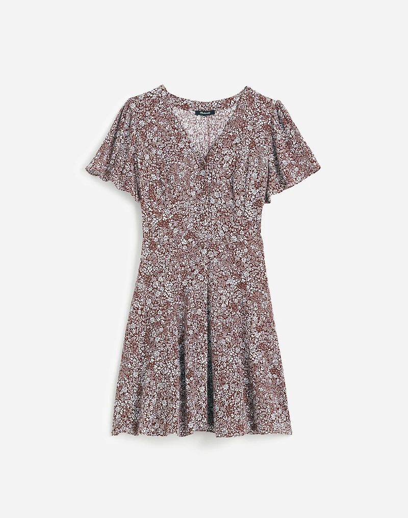 Button-Front Mini Dress Floral | Madewell