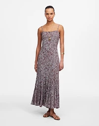 Squareneck Sleeveless Maxi Dress Floral | Madewell