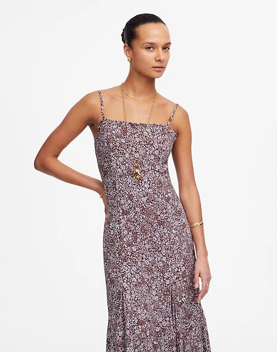 Squareneck Sleeveless Maxi Dress Floral | Madewell