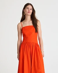 Poplin Seamed Maxi Dress | Madewell