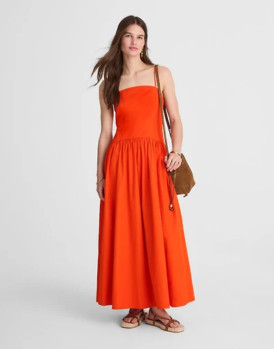 Poplin Seamed Maxi Dress | Madewell