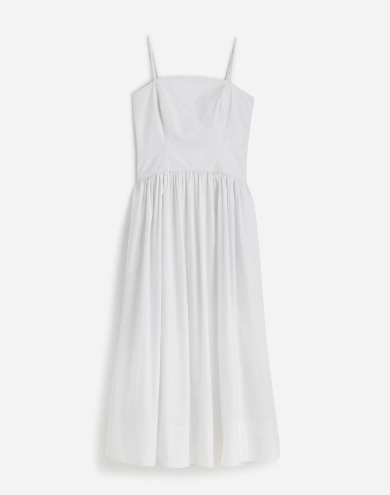 Poplin Seamed Maxi Dress | Madewell