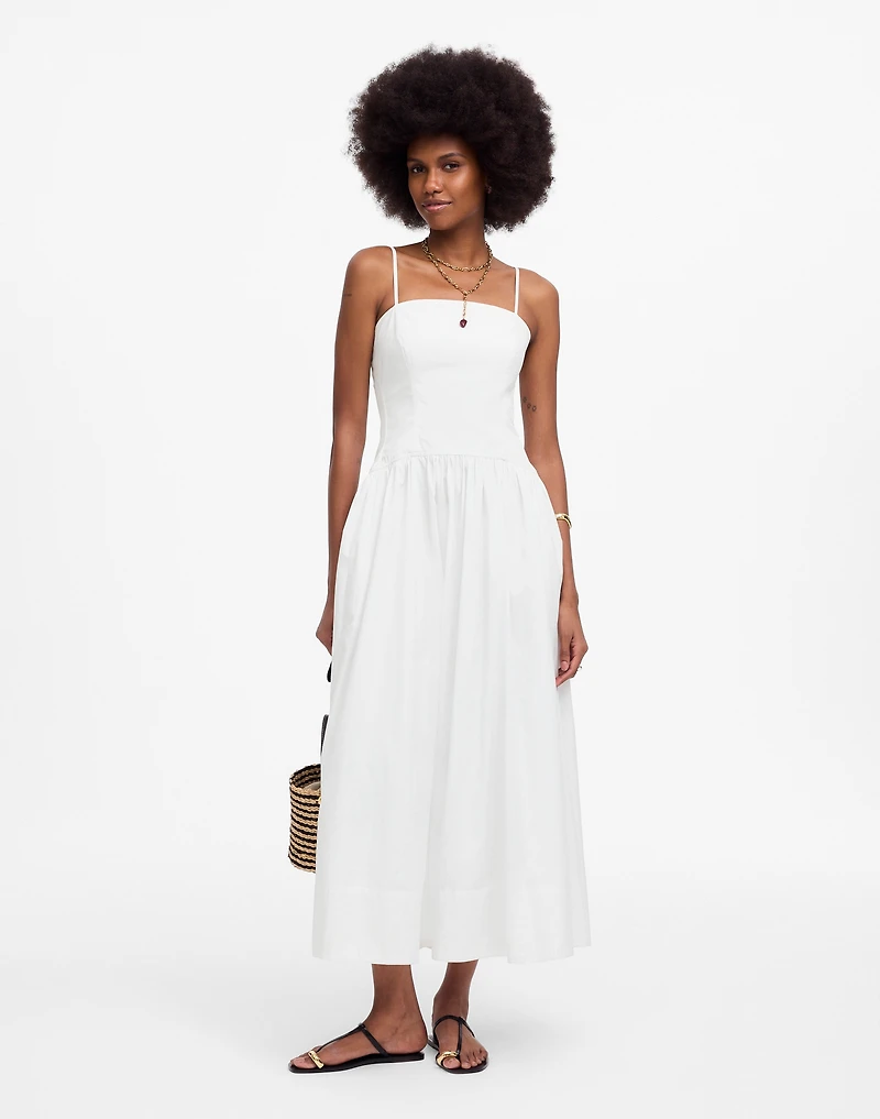 Poplin Seamed Maxi Dress | Madewell