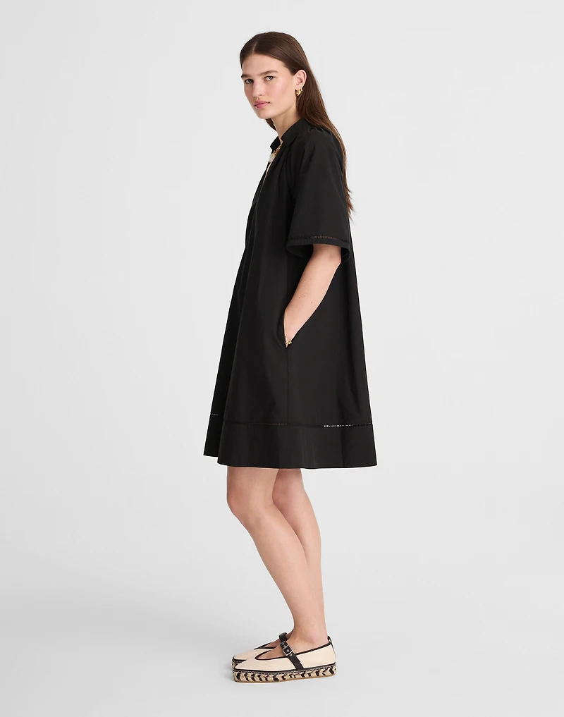 Poplin Splitneck Mini Shirtdress | Madewell