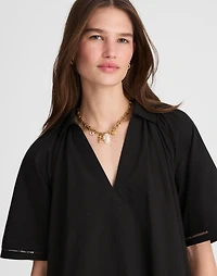 Poplin Splitneck Mini Shirtdress | Madewell