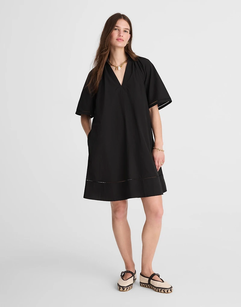 Poplin Splitneck Mini Shirtdress | Madewell