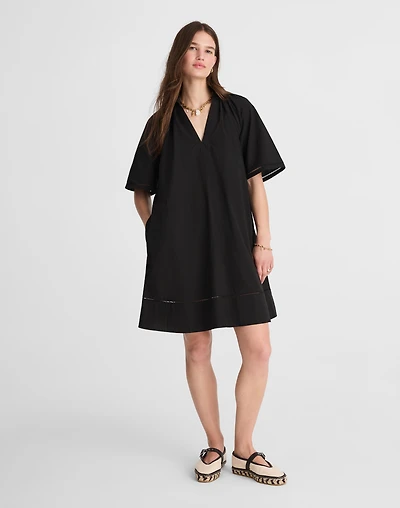 Poplin Splitneck Mini Shirtdress | Madewell