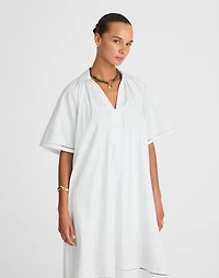 Poplin Splitneck Midi Shirtdress | Madewell