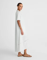 Poplin Splitneck Midi Shirtdress | Madewell