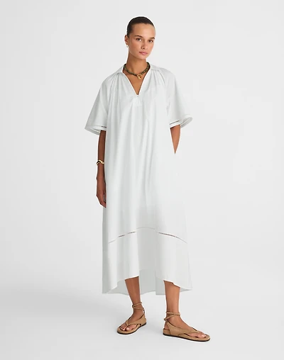 Poplin Splitneck Midi Shirtdress | Madewell