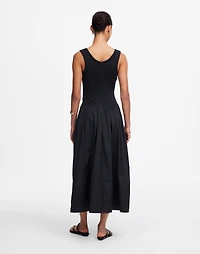 Mixed Poplin Scoopneck Maxi Dress | Madewell