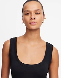 Mixed Poplin Scoopneck Maxi Dress | Madewell