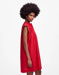 Embroidered Pleated Mini Dress | Madewell