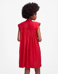 Embroidered Pleated Mini Dress | Madewell