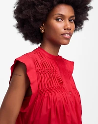 Embroidered Pleated Mini Dress | Madewell