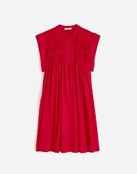 Embroidered Pleated Mini Dress | Madewell