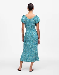 Cap-Sleeve Midi Dress Floral | Madewell