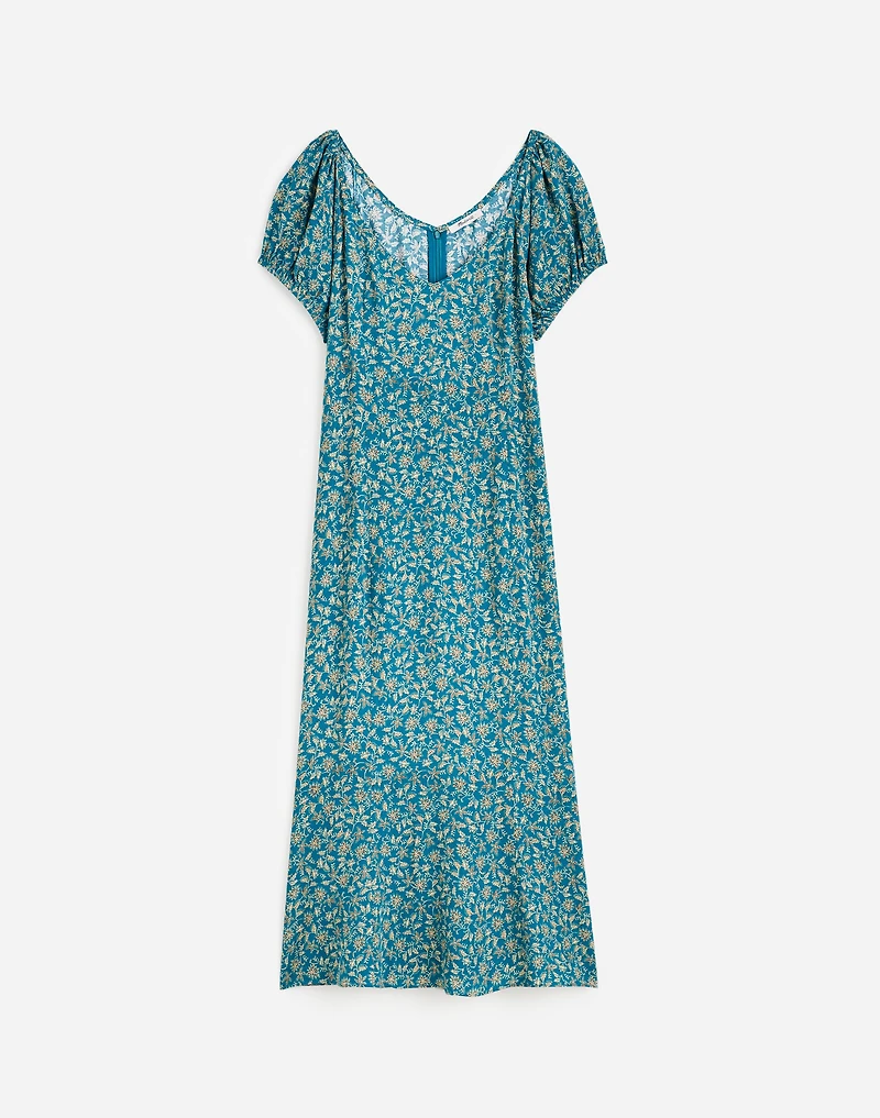 Cap-Sleeve Midi Dress Floral | Madewell
