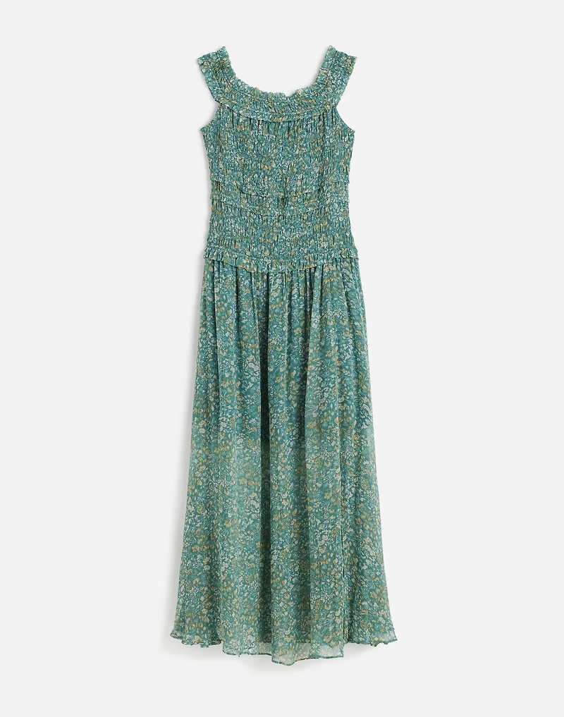 Smocked Off-Shoulder Dress Floral | Madewell